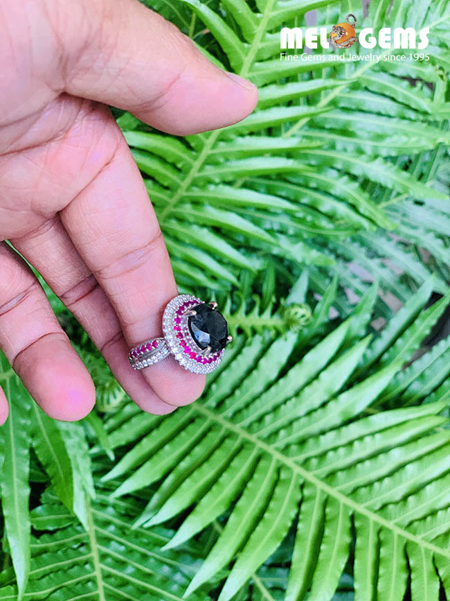Black Diamond Ring With Rubies & Diamonds 6 Black Diamond Ring With Rubies & Diamonds 1