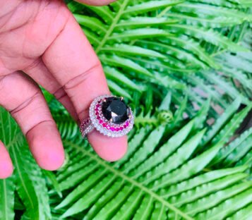 Black Diamond Ring With Rubies & Diamonds 2