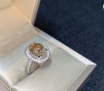 Brown Diamond Ring With White Diamonds 1