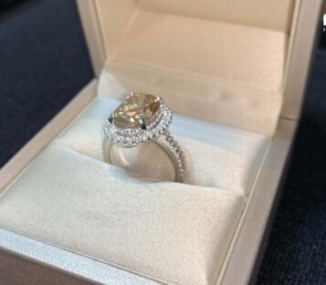 Brown Diamond Ring With White Diamonds 2