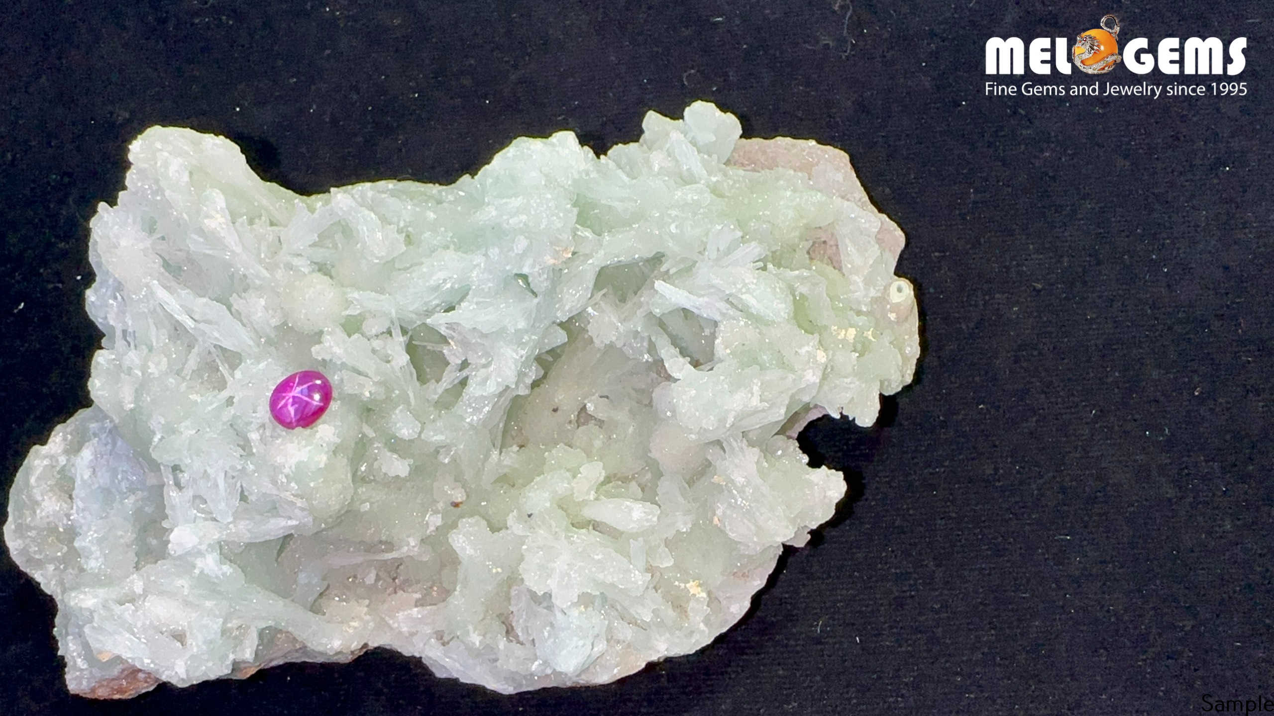 Star Ruby Natural Nghe An Red 0,9 Carat 6 Da Ruby Star tu nhien 0,9ct 1
