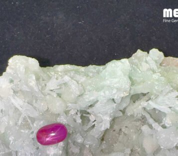 Star Ruby Natural Pink Red Luc Yen 2,35 Carat 4 Da Ruby Star tu nhien 2,35ct 2