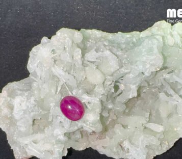 Star Ruby Natural Dark Red Luc Yen 3,10 Carat 4 Da Ruby Star tu nhien 3,10ct 3