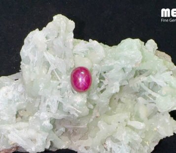 Double Star Ruby Natural Dark Red Luc Yen RB1103 4 Da ruby sao tu nhien hang Luc Yen RB1103 2