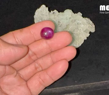Star Ruby Natural Dark Red Luc Yen 7,3 Carat 3 Da ruby sao tu nhien hang Luc Yen RB1405 2