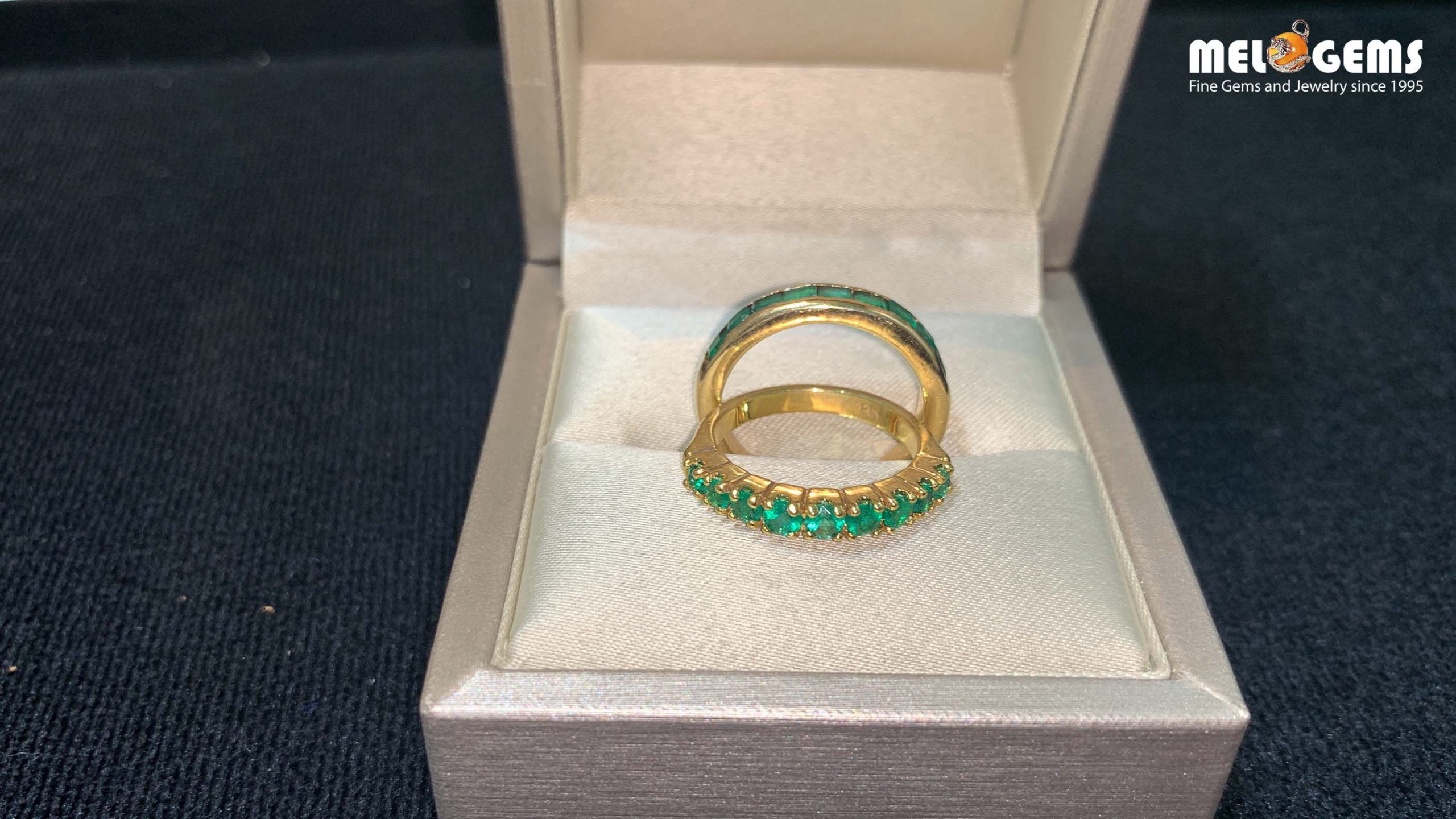 Eternity Emerald 14k Gold Ring 1