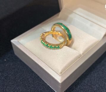 Eternity Emerald 14k Gold Ring 2