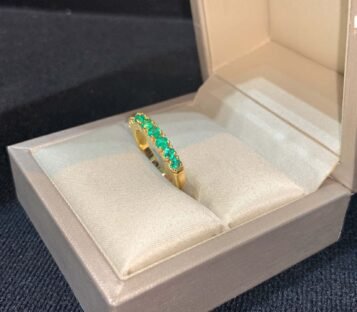 Eternity Emerald 14k Gold Ring 5 Eternity Emerald 14k Gold Ring 8