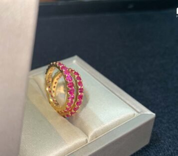 Eternity Ruby 18k Gold Ring 3 Eternity Ruby 18k Gold Ring 5