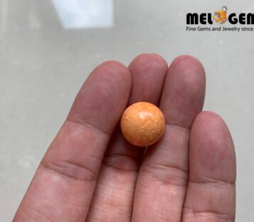 Extremely rare round shape deep orange 50.95 carat Melo Melo Pearl 4 ML03 2