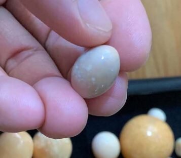 18.5 Carat Natural Light Brown Oval Shape Melo Melo Pearl