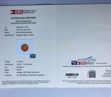 Exquisite 51 Carat Big Round Shape Orange Melo Melo Pearl 3 ML32 2