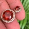 Mandarine Garnet Pendant With Diamonds 6