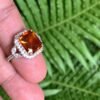 Mandarine Garnet Ring With Diamonds 5
