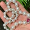 Natural Pearl Necklace With Ruby and Diamond Pendant 6
