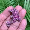 Platinum Dolphine Pin With Ruby 4