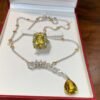 Set Of Luxury Yellow Sapphires With Diamond Jewelry 1