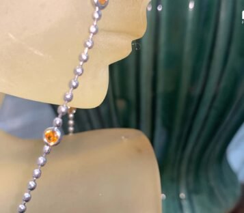 Yellow Faceted Sapphire Necklace 5