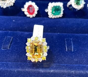Yellow Sapphire Ring With Diamonds 1