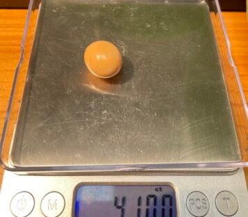 41.00 Carat Light Orange Oval Natural Melo Pearl with Exquisite Structure 5 41 carat melo melo Pearl 4