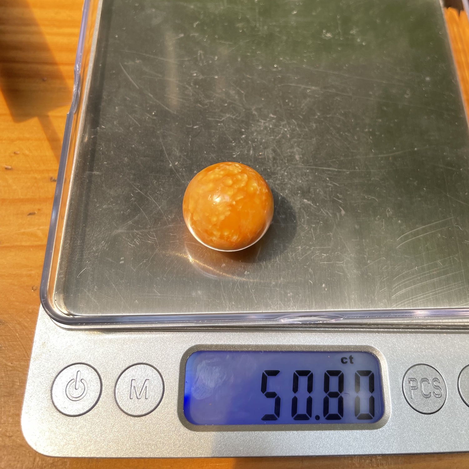 Astonishing 50.8 Carat Deep Orange Melo Melo Pearl of Unrivaled Beauty 7 50 carat melo melo Pearl 2 1