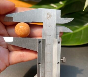 Extremely Rare 30.1 Carat Deep Orange Round Melo Pearl 6 IMG 1940 scaled