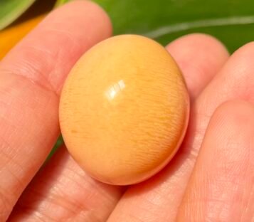 Exceptionally Rare 76.6 Carat Orange Melo Melo Pearl with Unique Structure