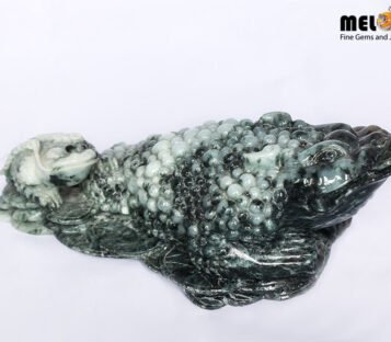 Couple Natural Jade Feng Shui Good Luck Wealthy FrogShui Power Good Luck Dragon Turtle TPT14