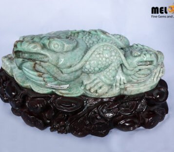Couple Natural Jade Feng Shui Good Luck Wealthy FrogShui Power Good Luck Dragon Turtle TPT21 1