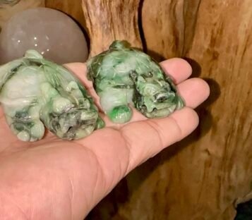 Couple Natural Jade Feng Shui Power Good Luck Dragon Turtle TPT37 3 Couple Natural Jade Feng Shui Power Good Luck Dragon Turtle TPT37 2