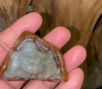 Feng Shui Jade Smilling Happy Good Luck Statue CTHDL01