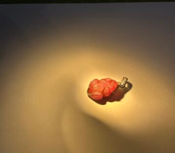 Feng Shui Ruby Good Luck Wealthy Frog With Coin Pendant RCOCKC01