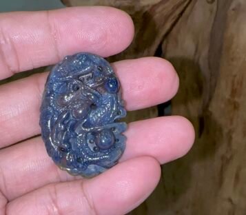 Feng Shui Sapphire Dragon Statue SRONG02