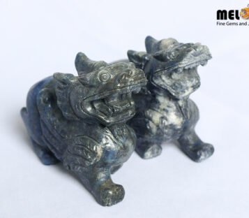 Feng Shui Sapphire Wealthy Good Luck Attract Pixiu TPT03 4