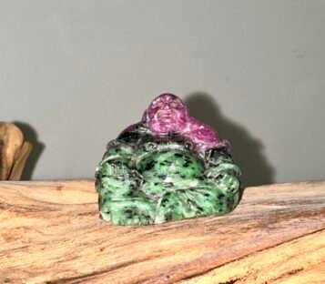 Feng Shui Smilling Happy Good Luck Ruby Zoisite Statue ZRDL01
