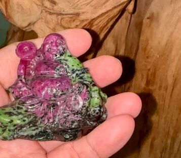 Feng Shui Smilling Happy Good Luck Statue Jade Ruby ZRDL03 1