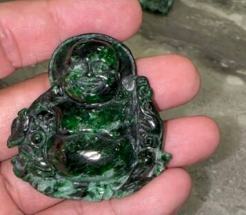 Feng Shui Smilling Happy Good Luck Statue Jade TPT53 1