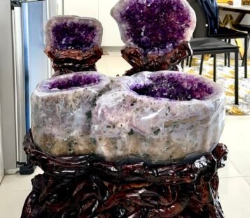 Natural Amethyst Cave Unpolished Shell HTA0005