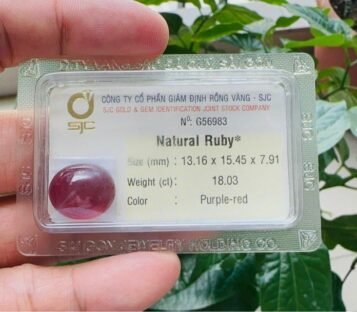 Natural Cabochon Purple Red Ruby 56983