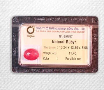 Natural Cabochon Purplish Red Ruby G57517