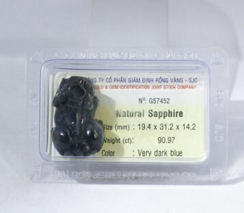 Natural Dark Blue Sapphire Feng Shui Wealthy Good Luck Attract Pixiu G57452