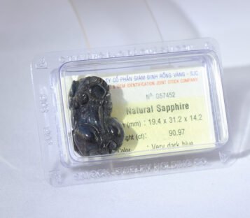 Natural Dark Blue Sapphire Feng Shui Wealthy Good Luck Attract Pixiu G57452 3