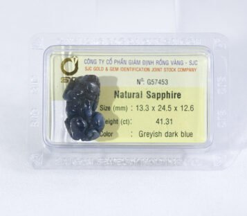 Natural Dark Blue Sapphire Feng Shui Wealthy Good Luck Attract Pixiu G57453 2