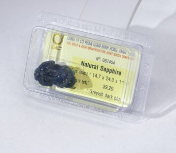 Natural Dark Blue Sapphire Feng Shui Wealthy Good Luck Attract Pixiu G57454 2