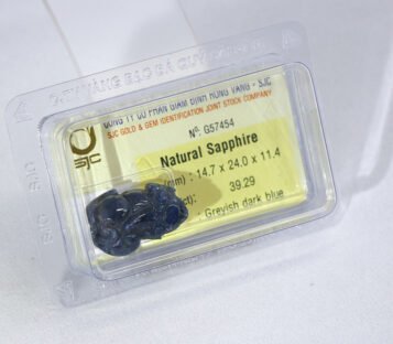 Natural Dark Blue Sapphire Feng Shui Wealthy Good Luck Attract Pixiu G57454 3
