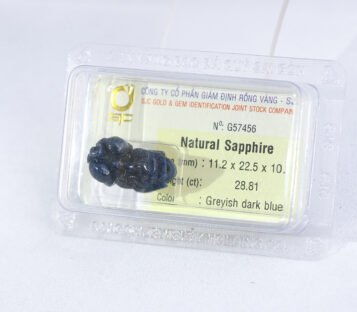 Natural Dark Blue Sapphire Feng Shui Wealthy Good Luck Attract Pixiu G57456 3