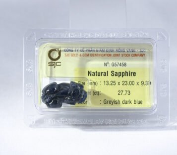 Natural Dark Blue Sapphire Feng Shui Wealthy Good Luck Attract Pixiu G57458