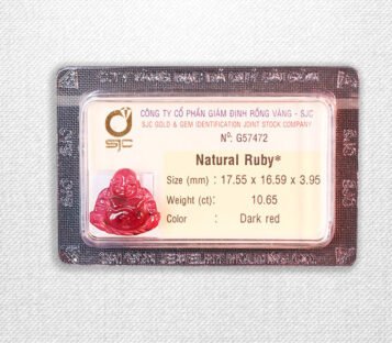 Natural Dark Red Ruby Feng Shui Smilling Happy Good Luck Statue G57472