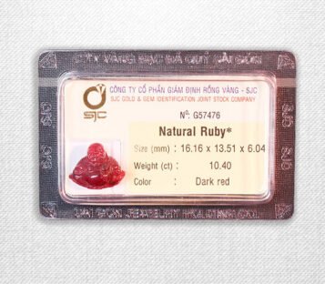 Natural Dark Red Ruby Feng Shui Smilling Happy Good Luck Statue G57476