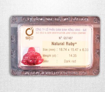 Natural Dark Red Ruby Feng Shui Smilling Happy Good Luck Statue G57487